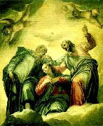 Paolo  Veronese coronation of the virgin oil on canvas